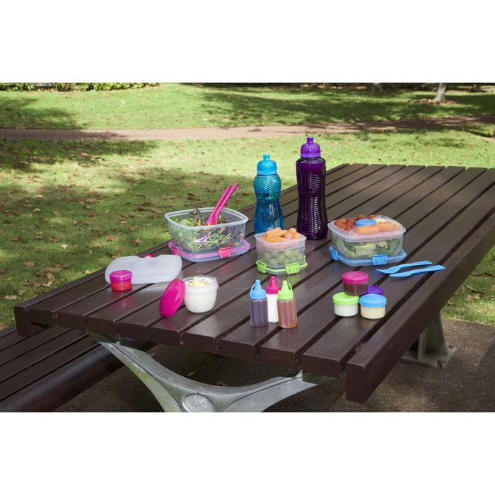 Контейнер TO-GO, двухуровневый, 400 мл, микс