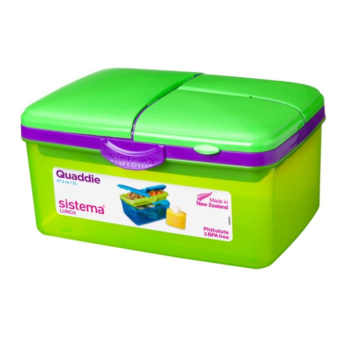 Ланчбокс 4-х секционный, 2 л, с бутылкой, микс