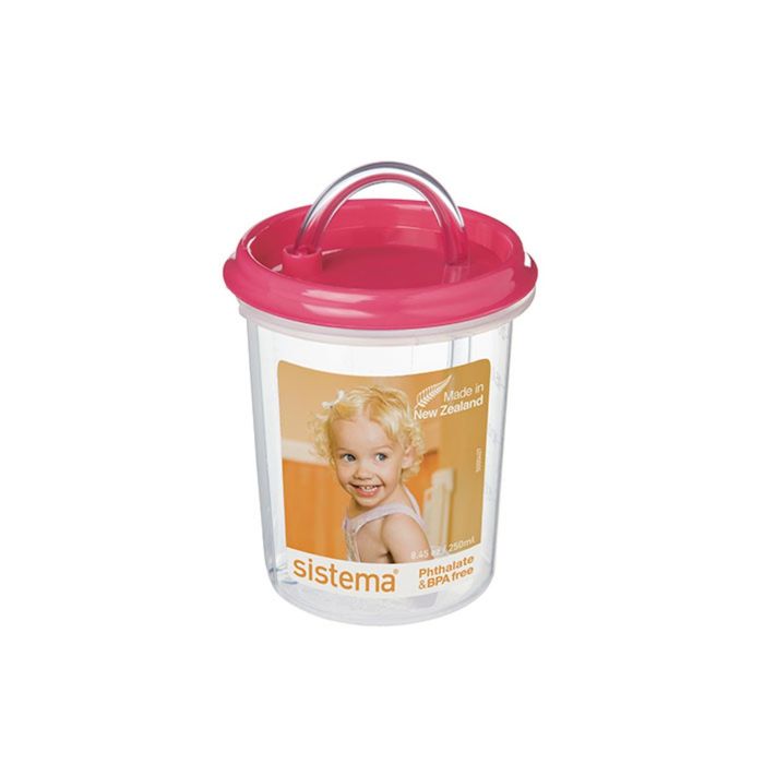 Детская чашка с трубочкой Sistema, 250 мл, цвет МИКС