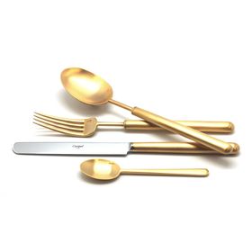 

Набор столовых приборов Bali Gold, золотистый матовая полировка, 24 предмета