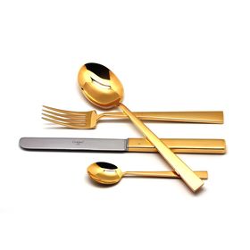 

Набор столовых приборов Bauhaus Gold, золотистый, зеркальная полировка, 24 предмета