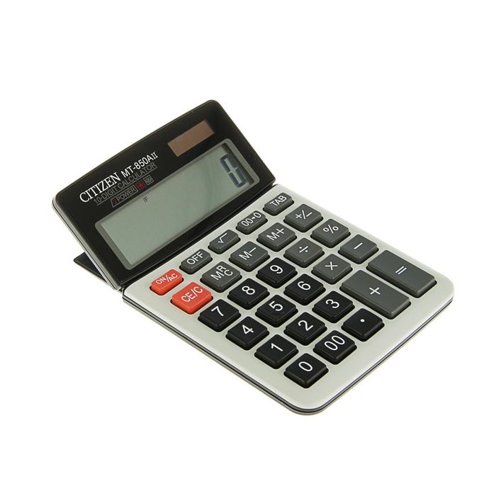 Калькулятор настольный 10-разрядный, MT850AII 104х160х17 мм, двойное питание, чёрный