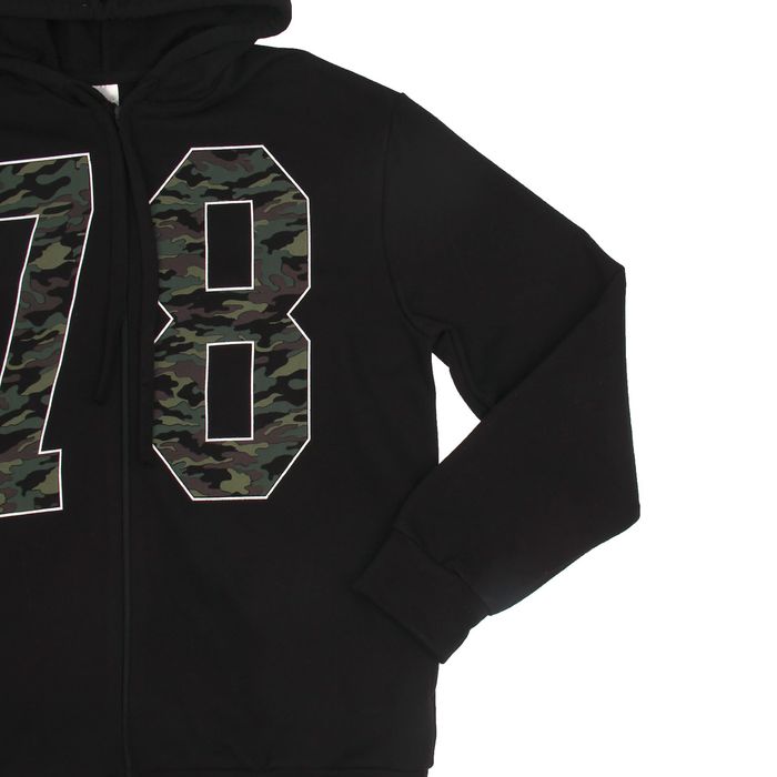 Толстовка мужская, цвет чёрный, рост 170-176 см, размер 44