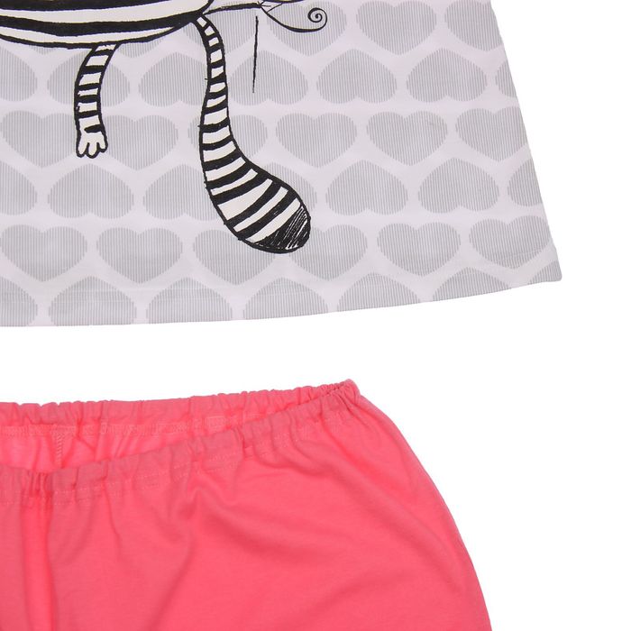 Пижама женская (футболка, бриджи), цвет розовый, 170-176 см, принт Коты, размер 42