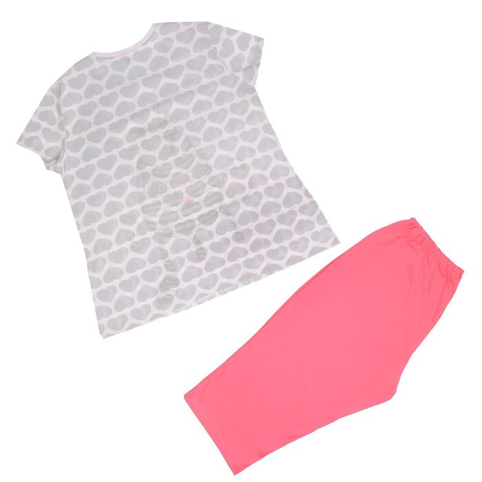 Пижама женская (футболка, бриджи), цвет розовый, 170-176 см, принт Коты, размер 42