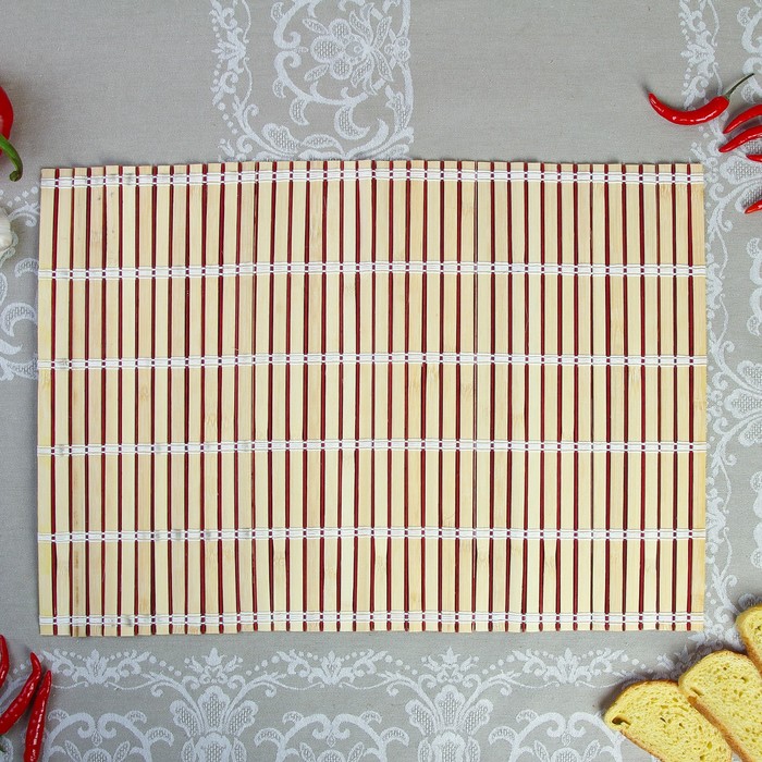 Салфетка бамбук., кругл. и плос.палочки в инд.упак. (50*35) МИКС