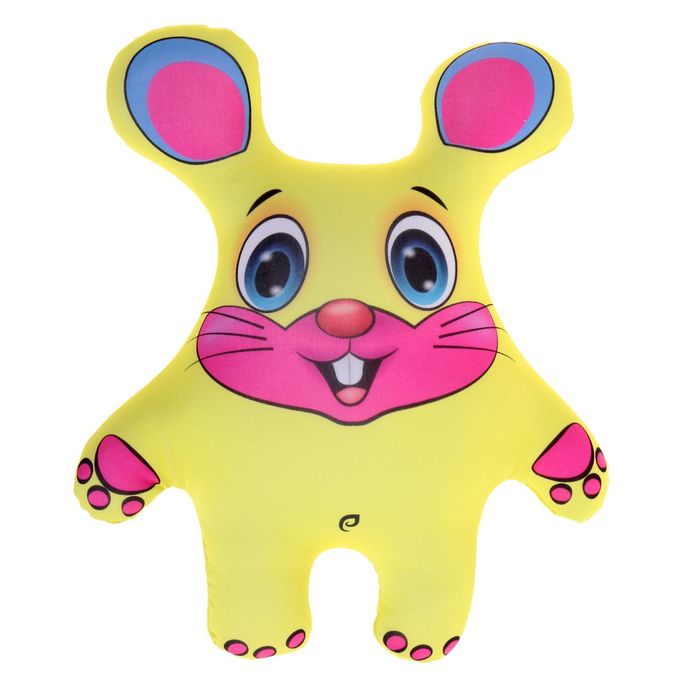 Мягкая игрушка-антистресс "Мышь", цвет желтый