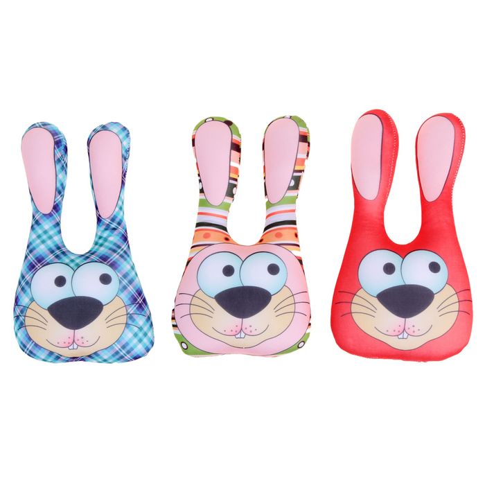 Мягкая игрушка-антистресс "Зайцы-розовые хвосты"