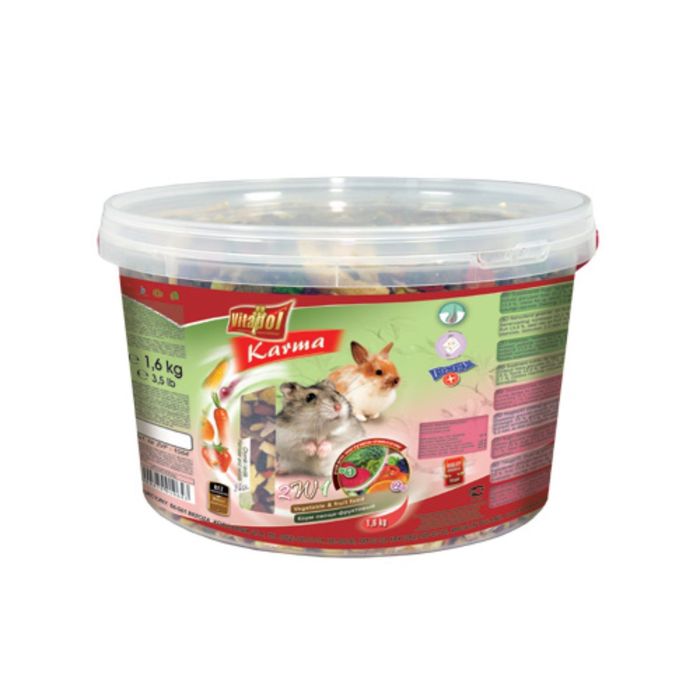 Корм фруктово-овощной Vitapol для хомяка и кролика в ведрах, 3 л