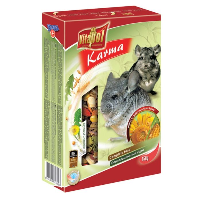 Корм Vitapol для шиншилл, полнорационный, 450 г