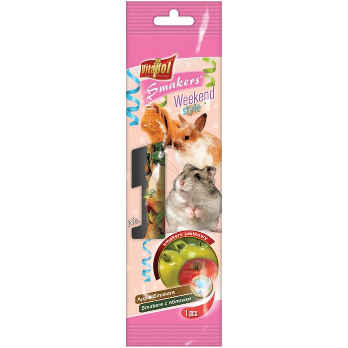 Лакомство Smakers ® "WEEKEND STYLE" Vitapol с яблоком для грызунов, в пакете 1 шт.
