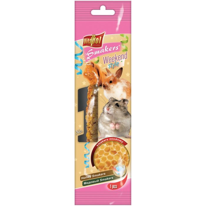Лакомство Smakers ® "WEEKEND STYLE" Vitapol медовый для грызунов, в пакете 1 шт.