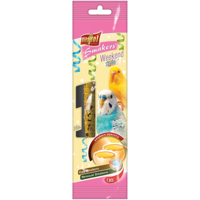Лакомство Smakers ®" WEEKEND STYLE"  Vitapol для волнистых попугаев, в пакете1 шт.
