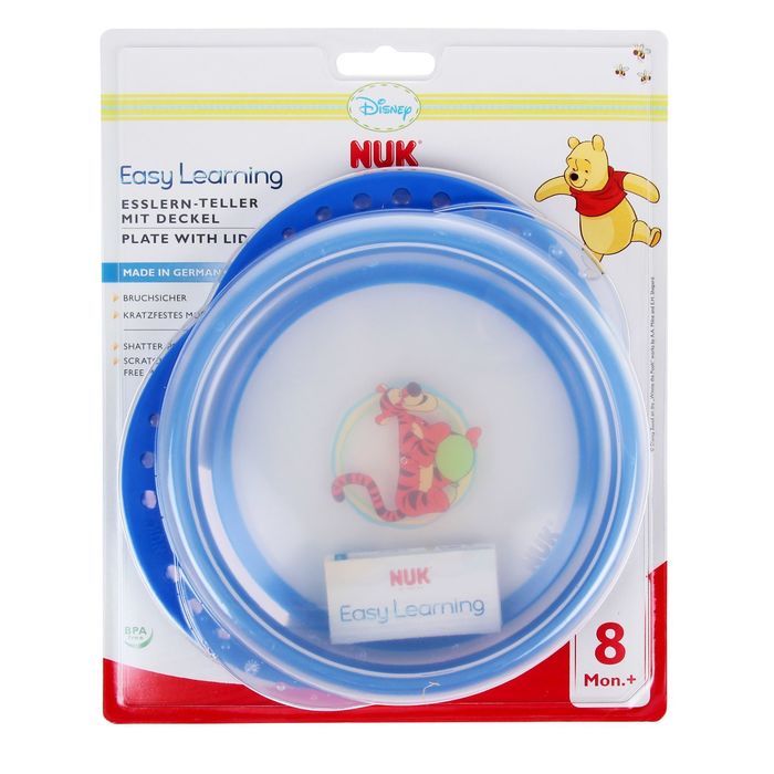 Тарелка детская с крышкой Easy Learning, от 8 мес., цвета МИКС