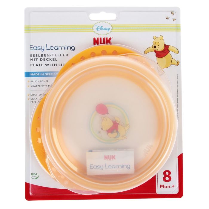 Тарелка детская с крышкой Easy Learning, от 8 мес., цвета МИКС