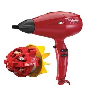 

Фен BaByliss Pro Volare V2 Ferrari BABV2RE, 2200Вт, 2 насадки, 6 темп. режимов, красный