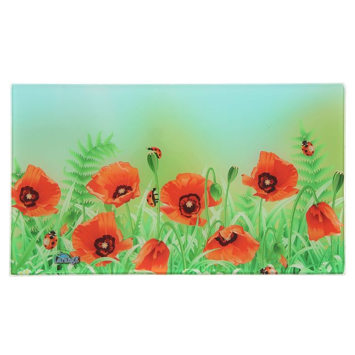 Доска разделочная 20х35 см "Маки"