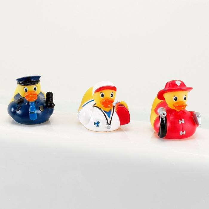 Игрушка для ванной «Уточки», в наборе 3 шт., от 9 мес., цвета МИКС