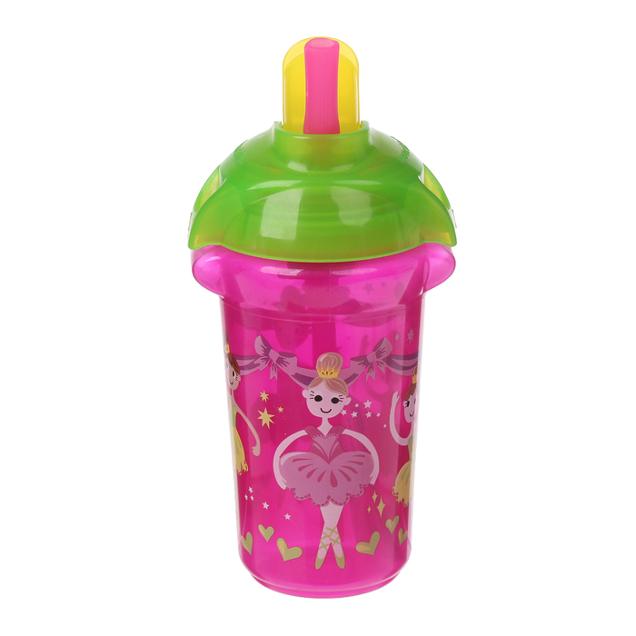 Поильник с трубочкой Click Lock, 266 мл, от 12 мес., цвета МИКС