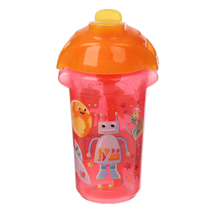 Поильник с трубочкой Click Lock, 266 мл, от 12 мес., цвета МИКС