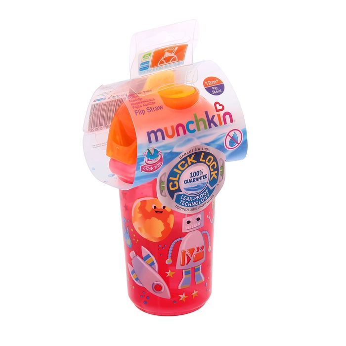Поильник с трубочкой Click Lock, 266 мл, от 12 мес., цвета МИКС