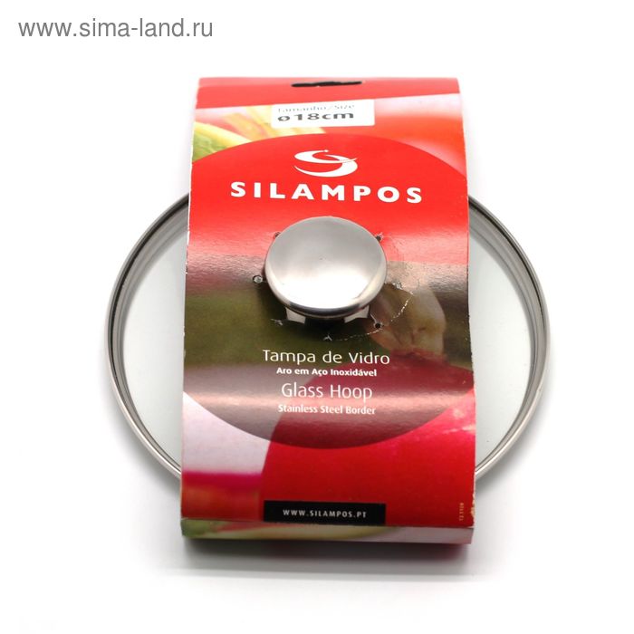 Крышка для кастрюли Silampos, стекло, 18 см крышка silampos 28 см