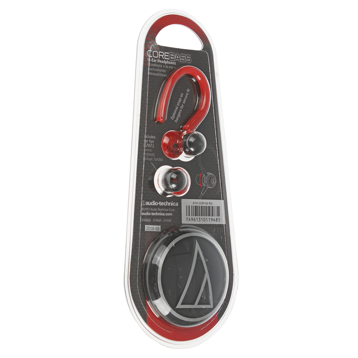 Наушники AUDIO-TECHNICA ATH-COR 150 RD, вставные, красные
