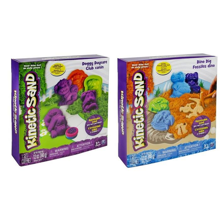 Набор: формочки, песок для лепки Kinetic Sand, цвет микс, 340 грамм