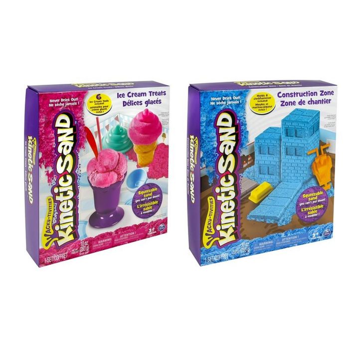 Набор: песок для лепки Kinetic Sand + формочки, микс, 285 грамм