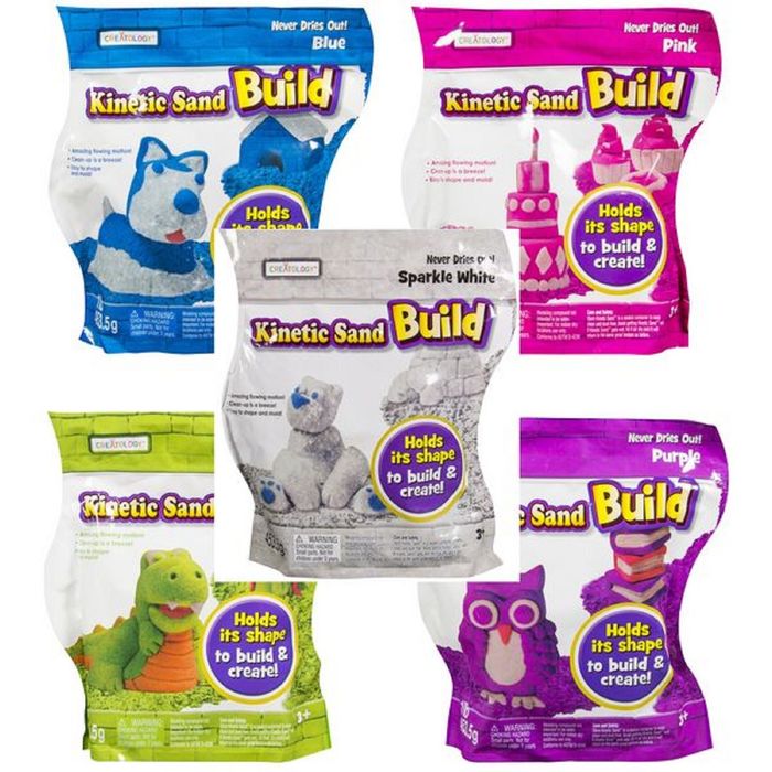 Набор 2 цвета микс: песок для лепки Kinetic Sand серия Build, 454 грамма