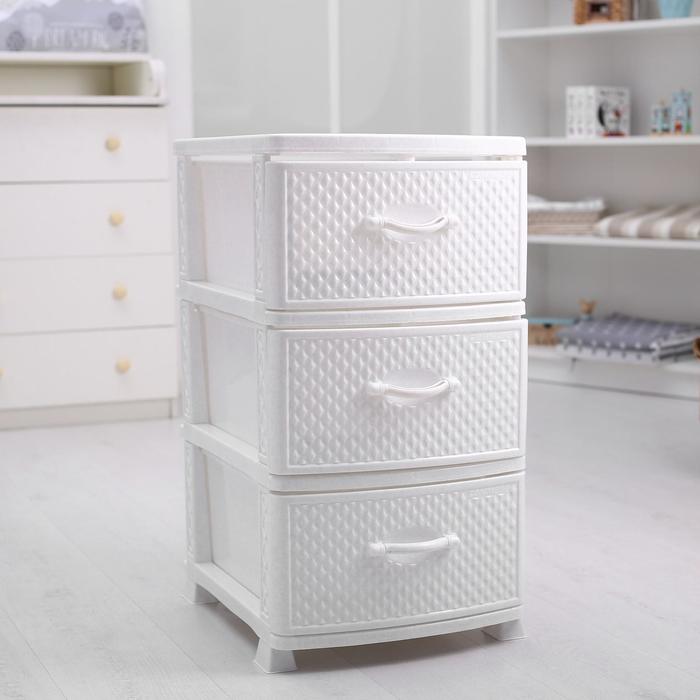 Комод 3 секции "Флайбокс", цвет мрамор