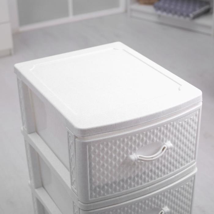 Комод 3 секции "Флайбокс", цвет мрамор