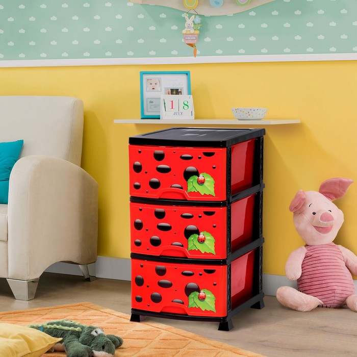 Комод 3 секции "Божья Коровка"