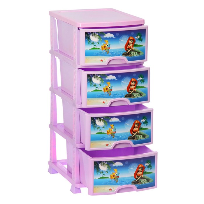 Комод 4-х секционный живой "Ариэль"