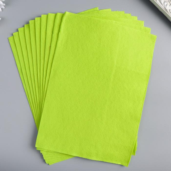 Фетр "Лайм" 1 мм (набор 10 листов) формат А4