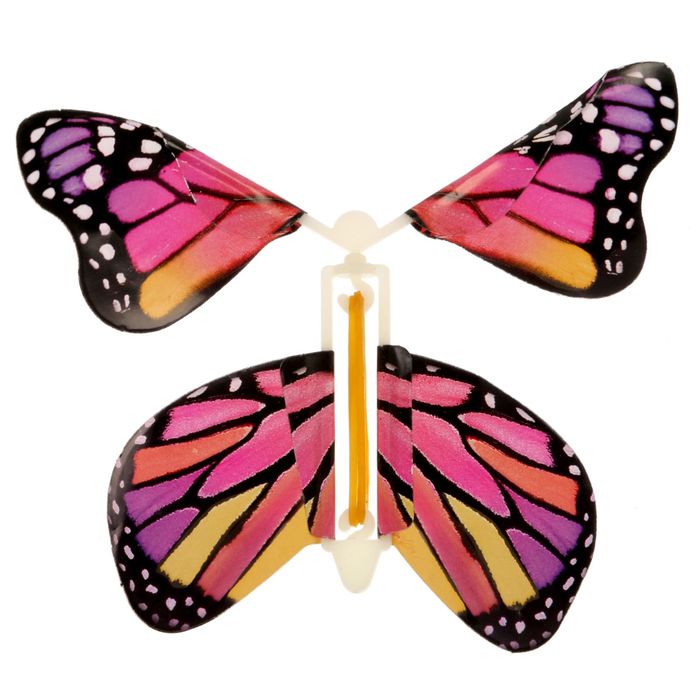 Летающая бабочка в открытке "С днём рождения"