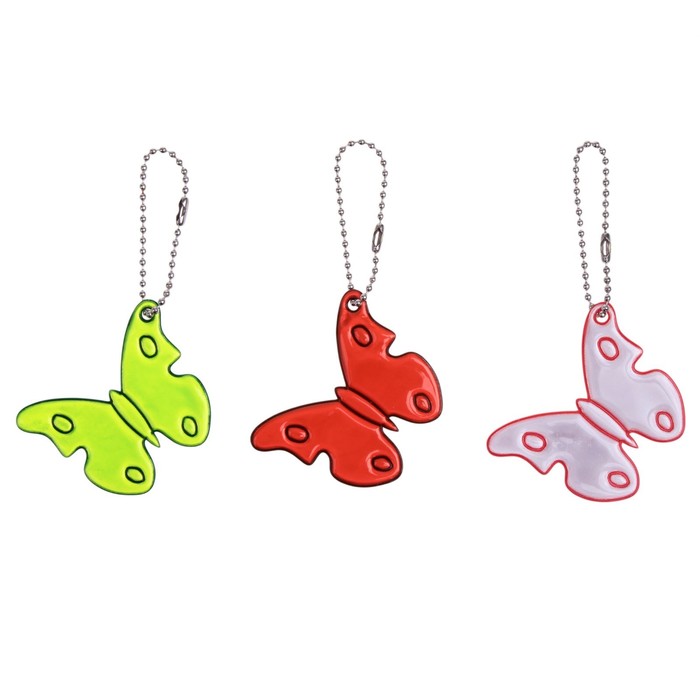 Светоотражающий элемент "Бабочка", 4,5*5см, цвет МИКС