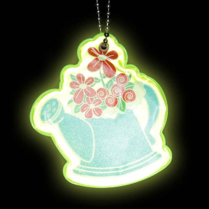 Светоотражающий элемент "Лейка", 7*5,5см, цвет зелёный