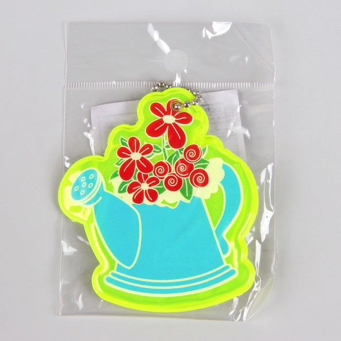 Светоотражающий элемент "Лейка", 7*5,5см, цвет зелёный