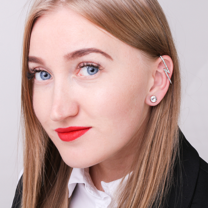 Серьги "Каффа" молния, цвет белый в серебре