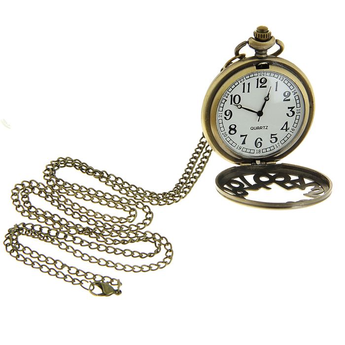 Карманные кварцевые часы «Цифры», на цепочке 80 см