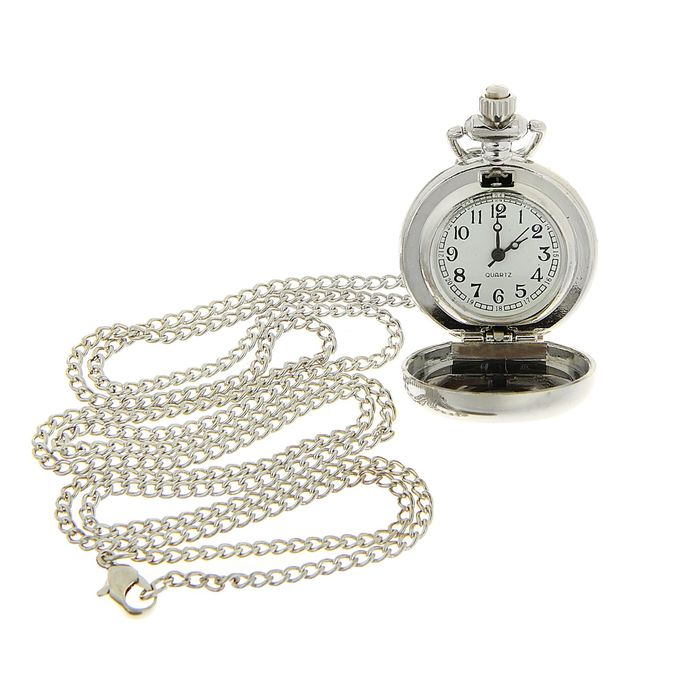 Карманные кварцевые часы «Смайл», на цепочке 80 см