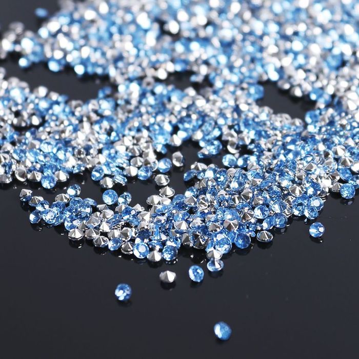 Стразы (набор 10грамм), 2мм, цвет голубой №2