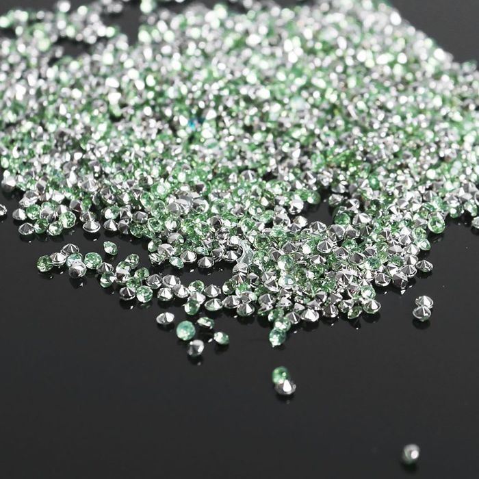 Стразы (набор 10грамм), 2мм, цвет сетло-зеленый №3