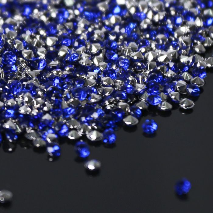 Стразы (набор 10грамм), 2мм, цвет тёмно-синий №8