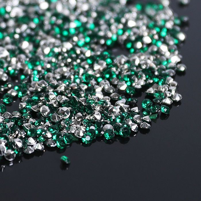 Стразы (набор 10грамм), 2мм, цвет тёмно-зеленый №16