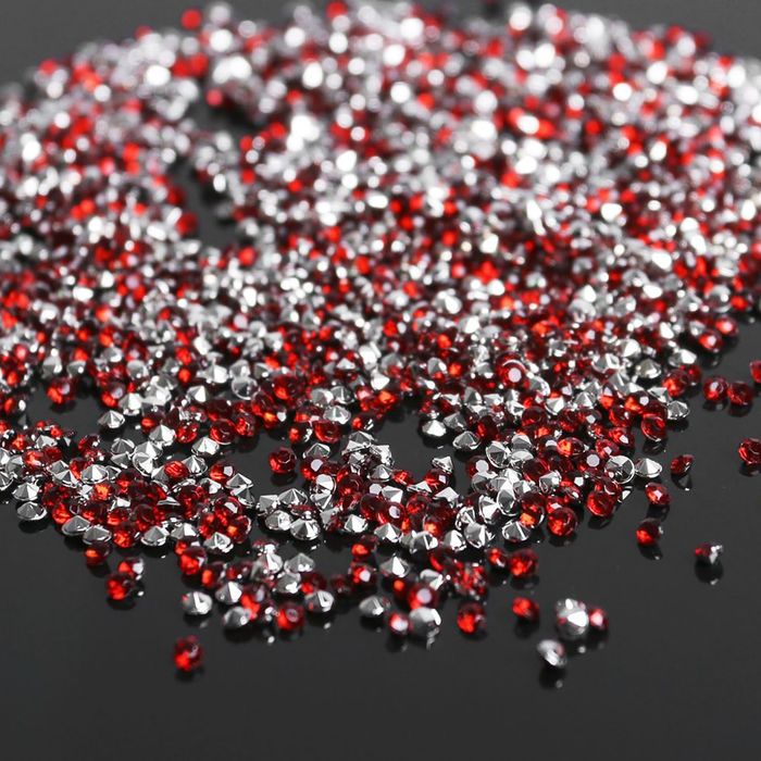 Стразы (набор 10грамм), 2мм, цвет тёмно-красный №19