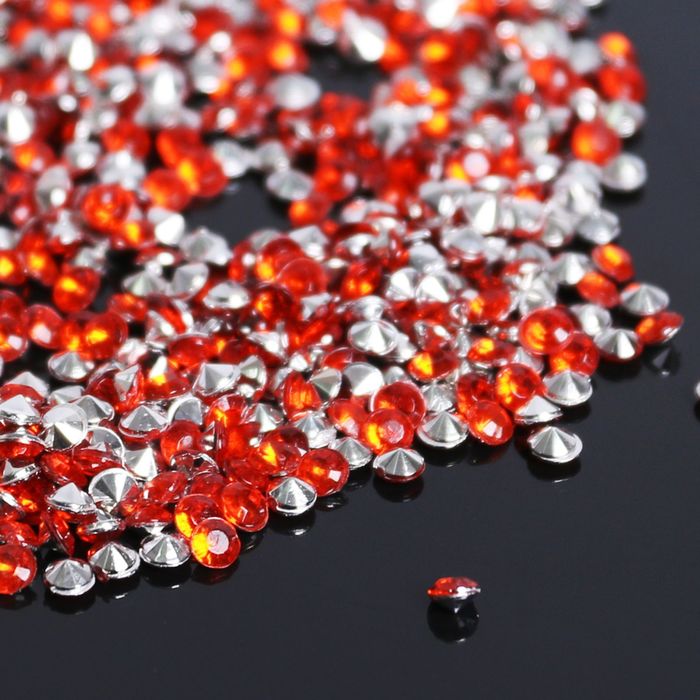 Стразы (набор 10грамм), 3мм, цвет красный №1