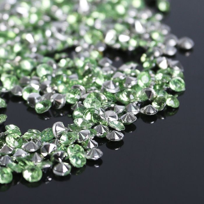 Стразы (набор 10грамм), 3мм, цвет сетло-зеленый №3