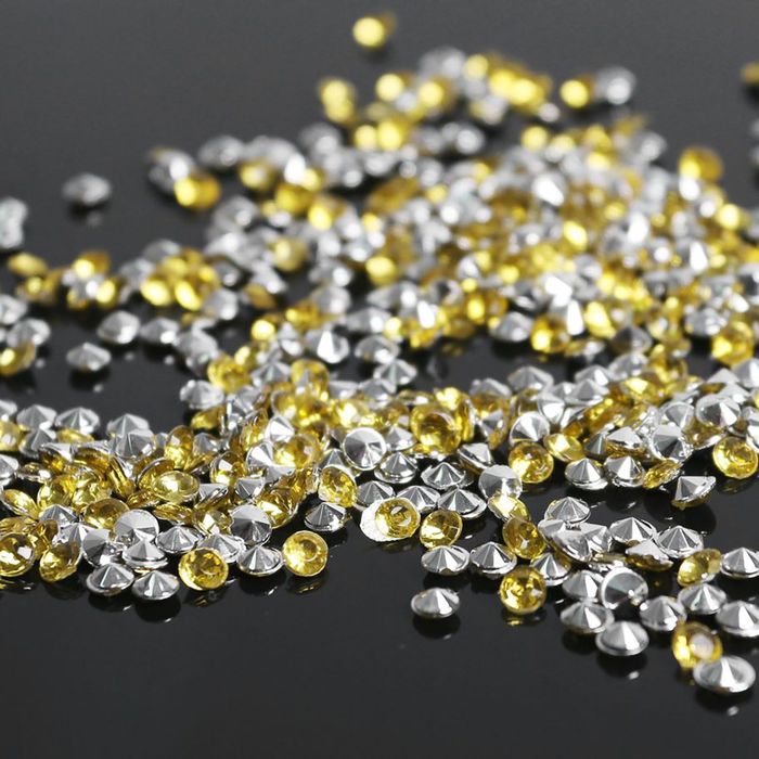 Стразы (набор 10грамм), 3мм, цвет золотой №9